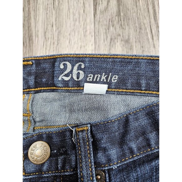 J Crew Toothpick Jeans Womens 26 Ankle Blue Skinny Stretch Denim Medium Wash - Picture 4 of 10
